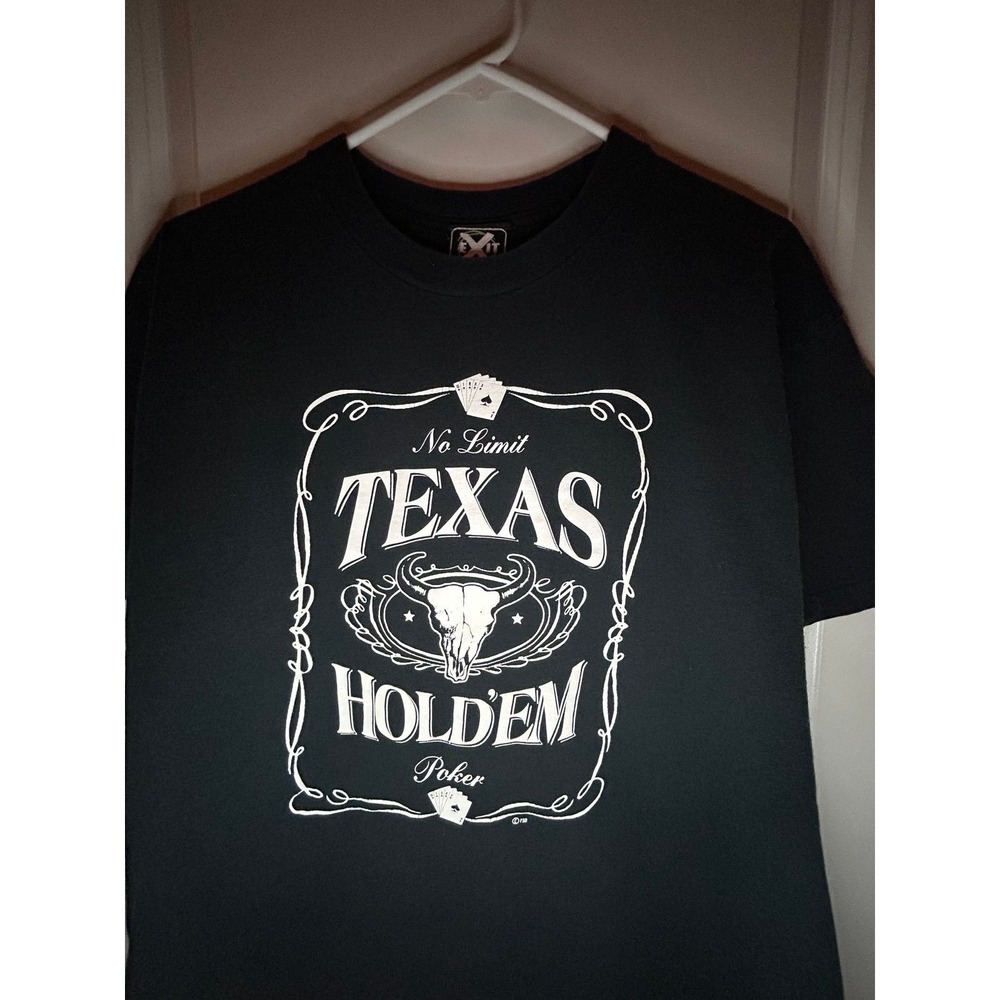 Vintage Y2k "No‎ Limit Texas Holdem Poker" Big Graphic T-Shirt Mens Large - Picture 3 of 11